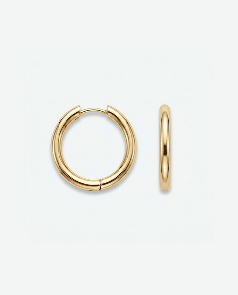 Medium hoops 16mm - 18k gold plated
