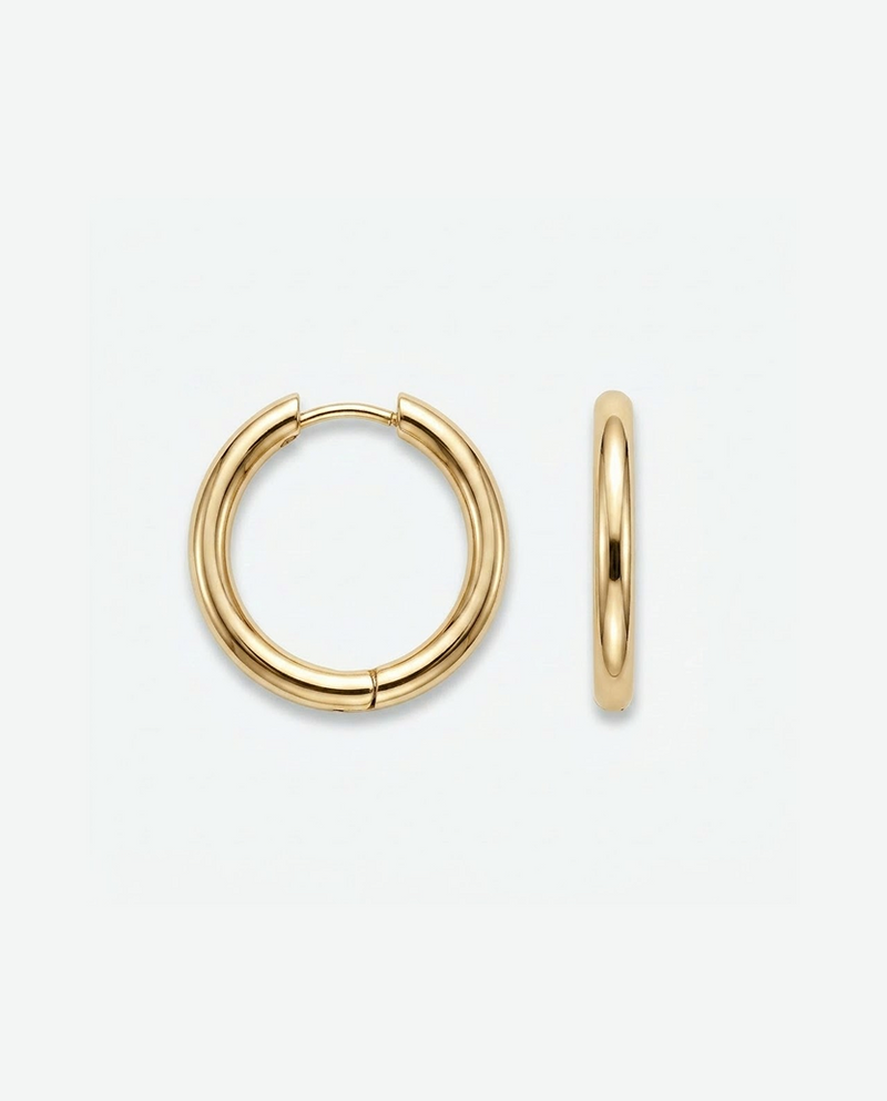 Medium hoops 16mm - 18k gold plated