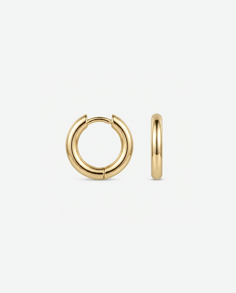 Small hoops 10mm - 18k gold-plated