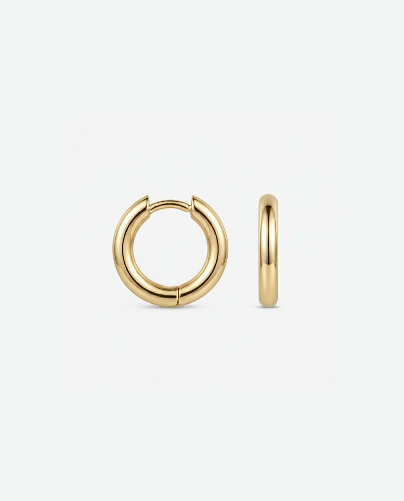 Small hoops 10mm - 18k gold-plated