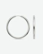 Large hoops 25mm - silver-coloured