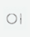 Medium hoops 16mm - sølvfarvet
