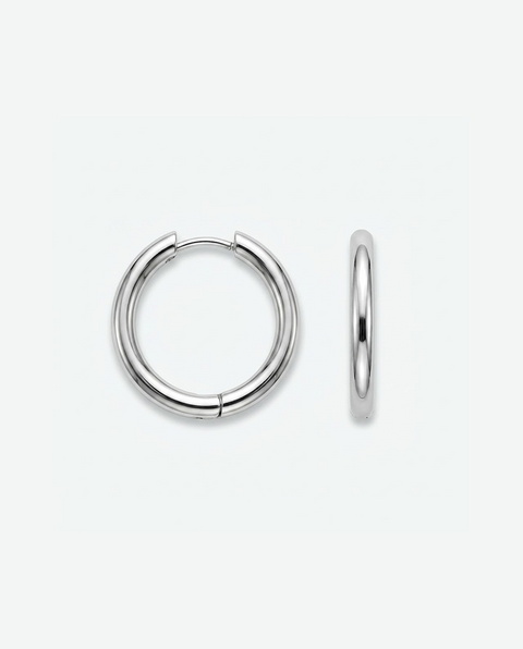 Medium hoops 16mm - silver-colored