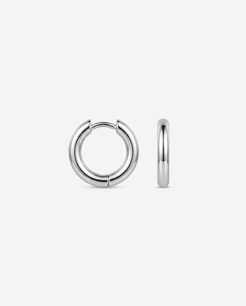Small hoops 10mm - silver-colored