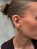 Large hoops 25mm - 18k gold plated