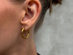 Medium hoops 16mm - 18k gold plated