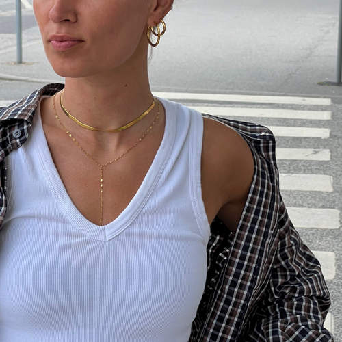 Medium hoops 16mm - 18k gold plated