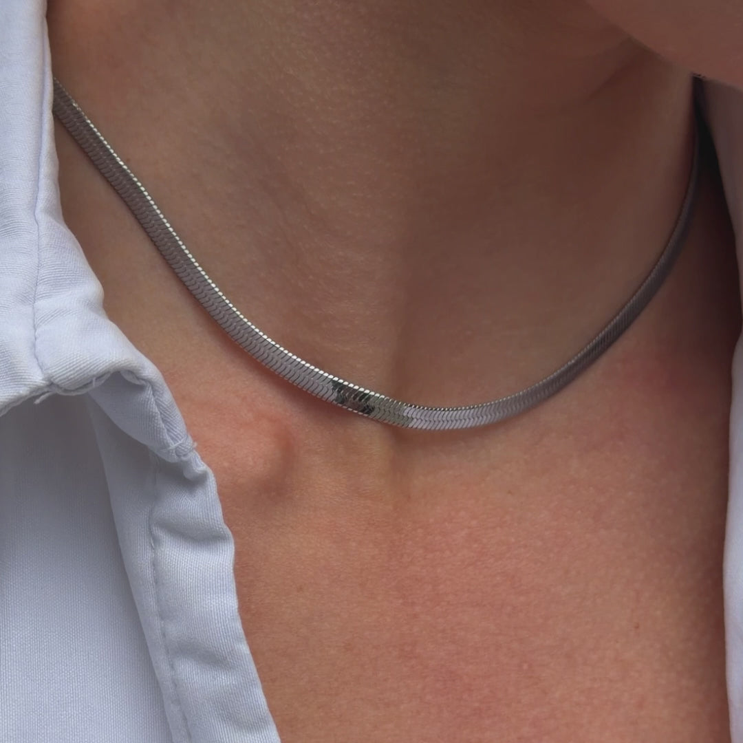 Snake chain - silver-colored
