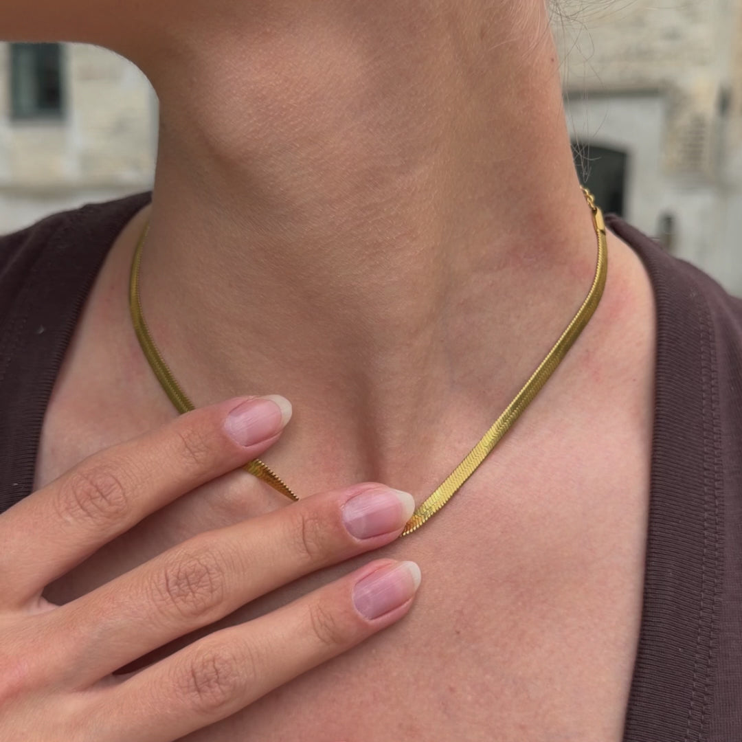 Snake chain - 18k gold-plated